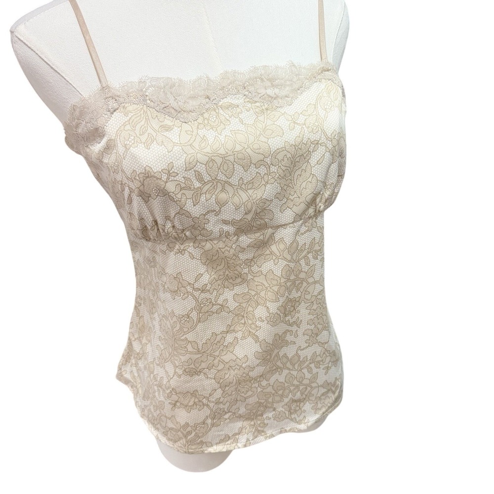 Lace Trim Satin Cami Tank Women's SmCoquette Y2K Balletcore Unconventional